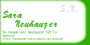 sara neuhauzer business card